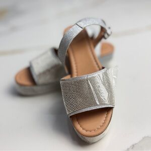 Silver Strappy Sandals